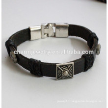 popular Leather bracelet cool color bracelet metal button bracelet PSL029